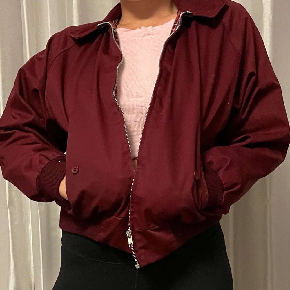Maroon bomber jacket - Picture 2 of 3